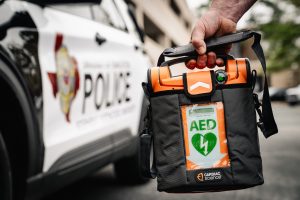 2 AEDs donated to 2 new patrol vehicles for UTS-SFASU PD